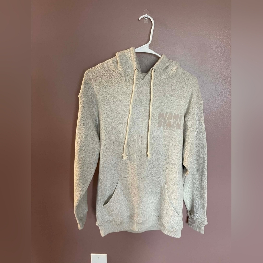 MIA Miami Beach Hooded Sweatshirt Size S NWT